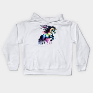 Watercolor Horse Kids Hoodie